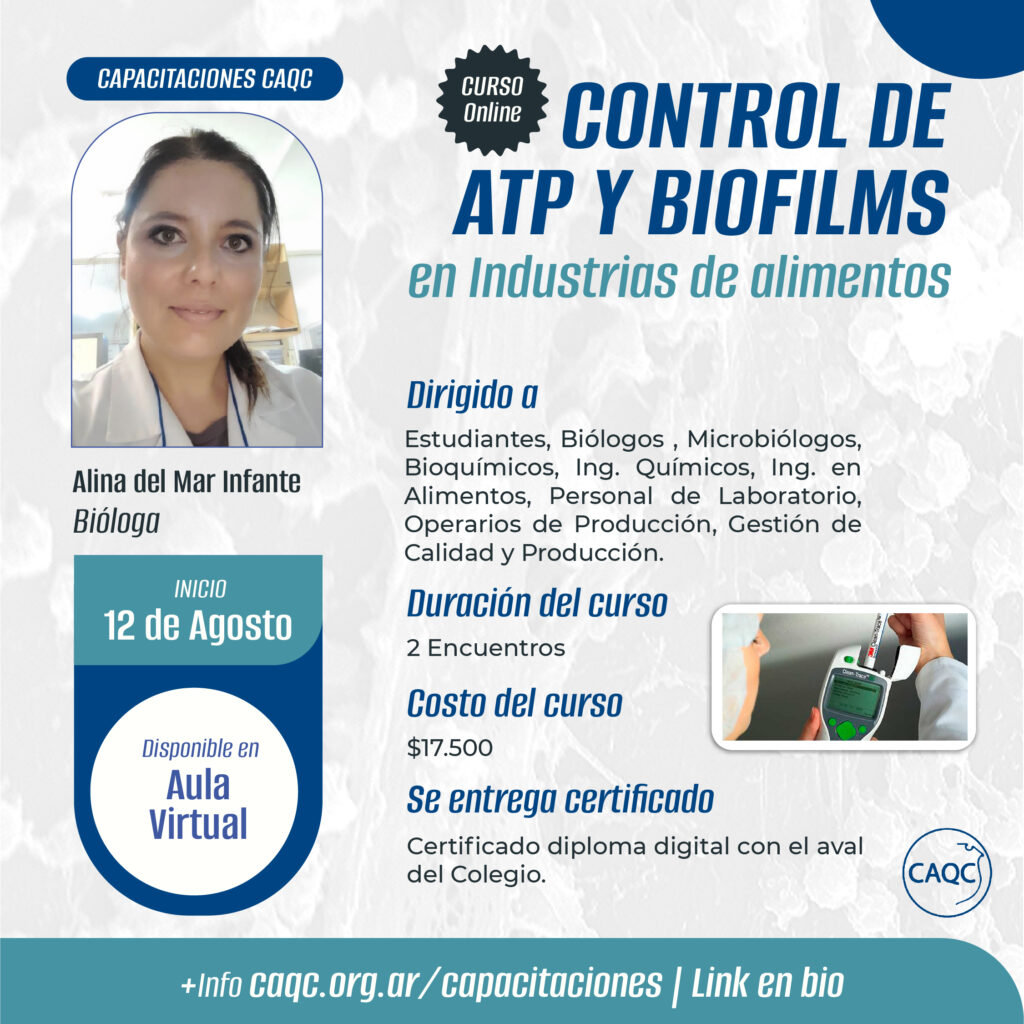 Curso | Control del ATP y Biofilms en Industria de Alimentos