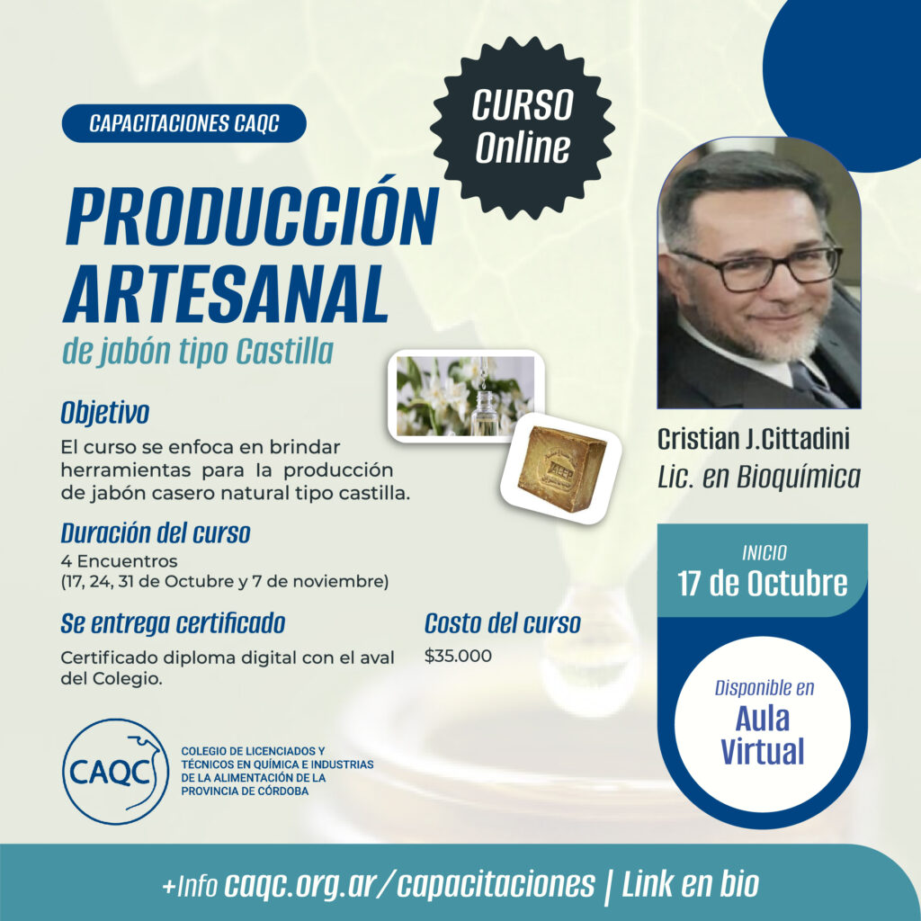 Curso | Producción artesanal de Jabón tipo Castilla