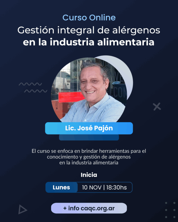 Curso | Gestión integral de alérgenos en la industria alimentaria