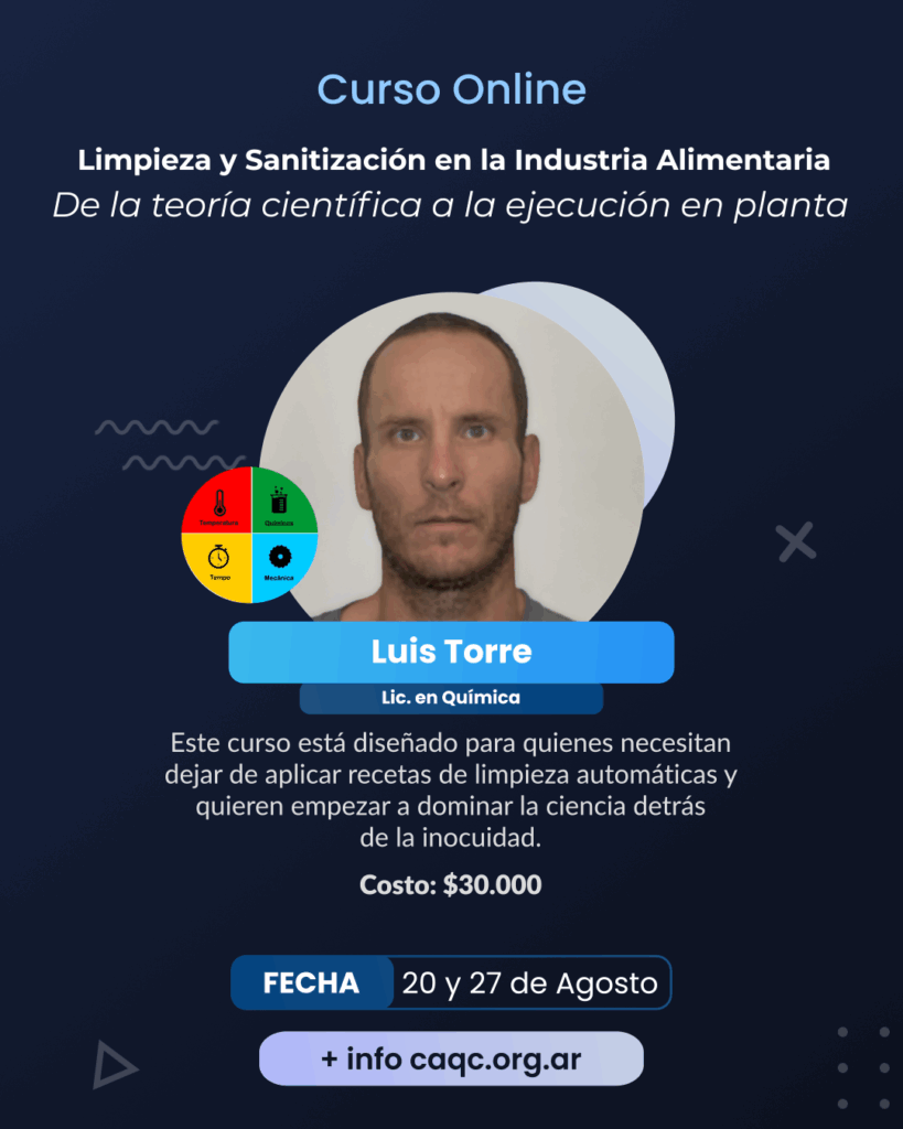 Curso | Limpieza y Sanitización en la Industria Alimentaria